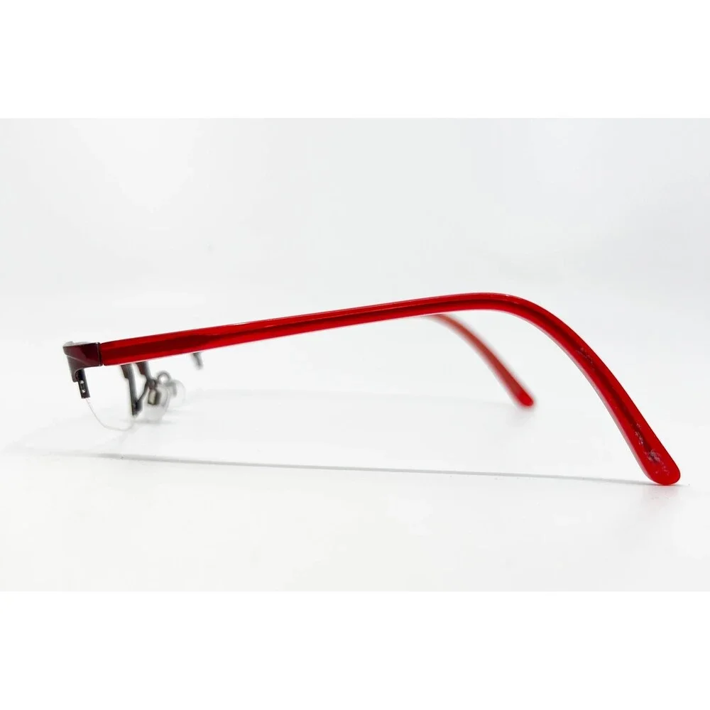 Halston Eyeglasses Womens Red Semi-Rimless H 282 Col 30 50-17-135